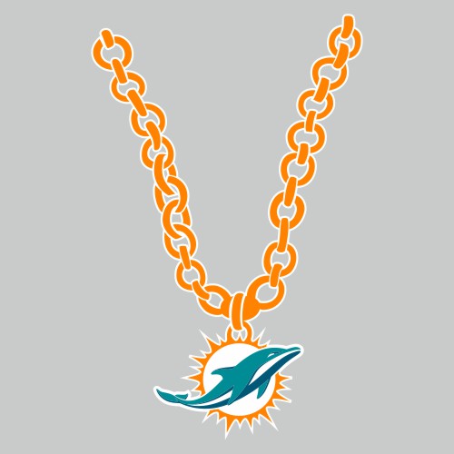 Miami Dolphins Necklace logo vinyl decal